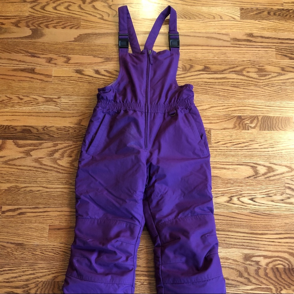Girls Lands End Snow Ski Bibs Size 10 EUC